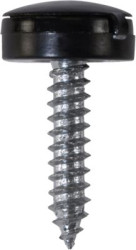 'Everyday' ESSENTIALS Number Plate Fasteners - Self-Tappers with Hinged Caps 