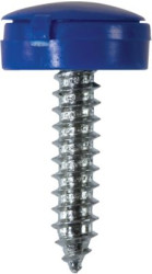 'Everyday' ESSENTIALS Number Plate Fasteners - Self-Tappers with Hinged Caps 