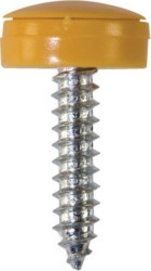 'Everyday' ESSENTIALS Number Plate Fasteners - Self-Tappers with Hinged Caps 