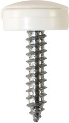 'Everyday' ESSENTIALS Number Plate Fasteners - Self-Tappers with Hinged Caps 
