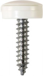 Number Plate Fasteners - Self-Tappers with Hinged Caps 