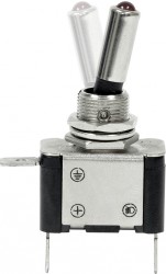 12V LED Metal Toggle Switch - On/Off