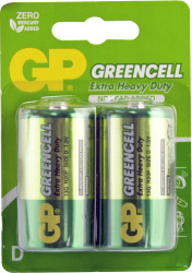 GP BATTERIES 'Greencell' Extra Heavy Duty Batteries - Zinc Chloride