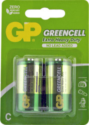 GP BATTERIES 'Greencell' Extra Heavy Duty Batteries - Zinc Chloride