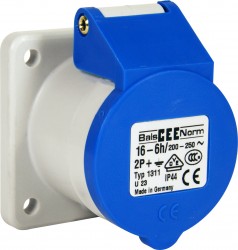 240v Panel Sockets - Blue