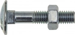 Coach Bolts with Steel Nuts, Cup Square Head - Metric