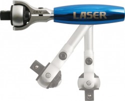 LASER Swivel Head Ratchet with T-Handle 