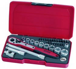 TENG TOOLS 3/8" Drive 'Mini Mecca Rosso' Socket Set