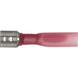 Red Heat Shrink Terminals, Adhesive Lined - Push-on Females