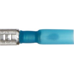 Blue Heat Shrink Terminals, Adhesive Lined - Push-on Females