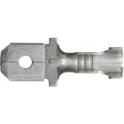 Non-Insulated Terminals Push-on Males - 6.3 mm Zinc