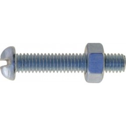 Machine Screws with Nuts, Round Head, Slotted - BA