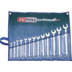 KS TOOLS 'CHROMEplus&reg;' Mirror Polished Combination Spanner Set