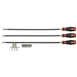 KS TOOLS 'ERGOTORQUE&reg;' Extra Long Flexible Screwdriver Set