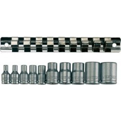 TENG TOOLS 1/4" & 3/8" Drive TX-E Bit Socket Set 