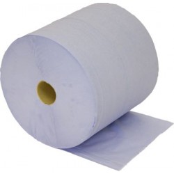 Blue Paper Wipes - Large Rolls