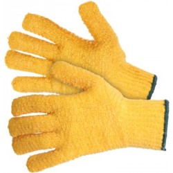 Yellow Kriss-Kross Gripper Gloves