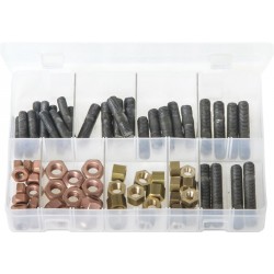 Assortment Box of Exhaust Manifold Studs & Nuts - Metric