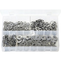 Assortment Box of Stainless Steel Flat Washers - Metric