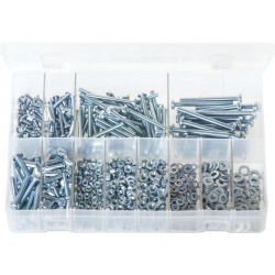 Machine Screws with Nuts & Washers, Pan Head, Slotted - Metric