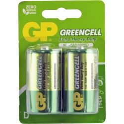 GP BATTERIES 'Greencell' Extra Heavy Duty Batteries - Zinc Chloride