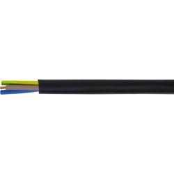 Heavy Duty HO7 Mains Cable 3-Core - Tough Rubber Sheath 10 Amp