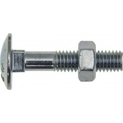 Coach Bolts with Steel Nuts, Cup Square Head - Metric