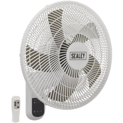 16" Wall Fan with Remote Control 3-Speed 230V