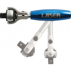 LASER Swivel Head Ratchet with T-Handle 