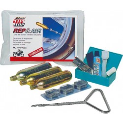 REMA TIP TOP Motorcycle Tyre Repair & Inflate Kit - 'Rep & Air' Tubeless