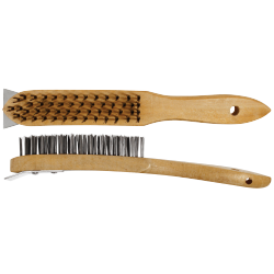 ABRACS Wooden Handled Brushes with Scraper