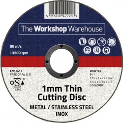The Workshop Warehouse 1 mm Thin Flat Cutting Disc