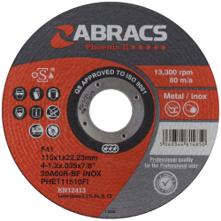 ABRACS 'Phoenix II' Mini Cut-Off Extra Thin Flat Cutting Discs INOX