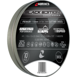 ABRACS 'Black Edition' Extra Thin Flat Cutting Discs INOX