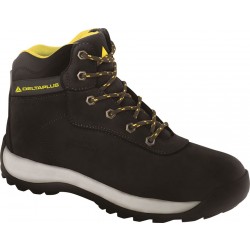 DELTAPLUS Nubuck Leather Hiker Safety Boots - Black