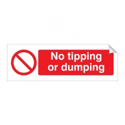 No Tipping or Dumping 120 x 360mm Sticker