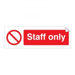 Staff Only 120 x 360mm Sticker