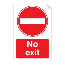 No Exit 240 x 360mm Sticker