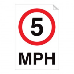 5 MPH 240 x 360mm Sticker