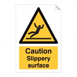 Caution Slippery Surface 240 x 360mm Sticker