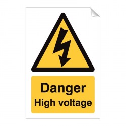 Danger High Voltage 240 x 360mm Sticker