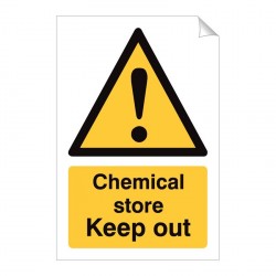 Chemical Store Keep Out 240 x 360mm Sticker