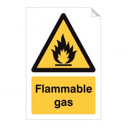 Flammable Gas 240 x 360mm Sticker