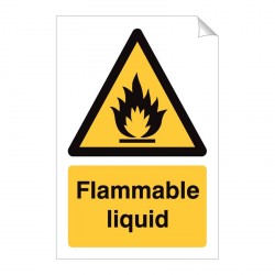 Flammable Liquid 240 x 360mm Sticker
