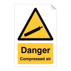 Danger Compressed Air 240 x 360mm Sticker