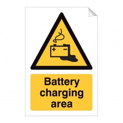 Battery Charging Area 240 x 360mm Sticker