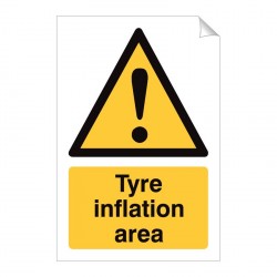 Tyre inflation area 240 x 360mm Sticker