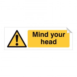 Mind Your Head 120 x 360mm Sticker