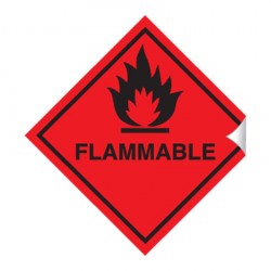 Flammable 100 x 100mm Sticker