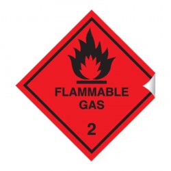 Flammable Gas 100 x 100mm Sticker